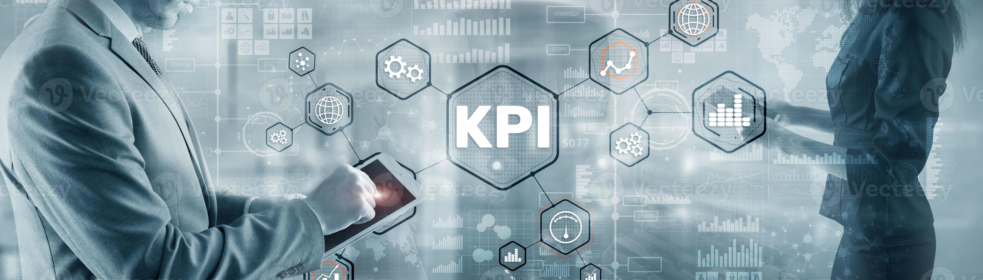 Key Performance Indicator. KPI. Businessman offer KPI success conception photo