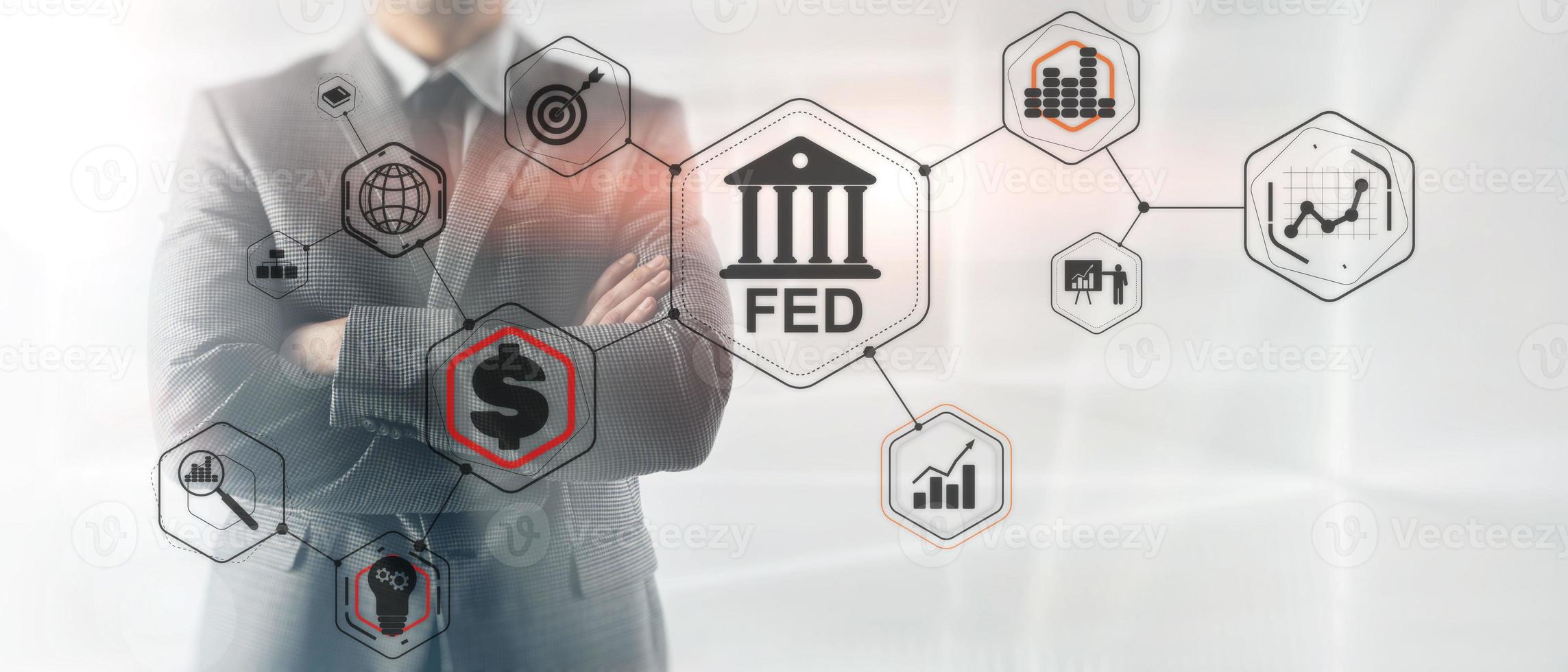 Federal Reserve System. FED. Financial Business Background. photo