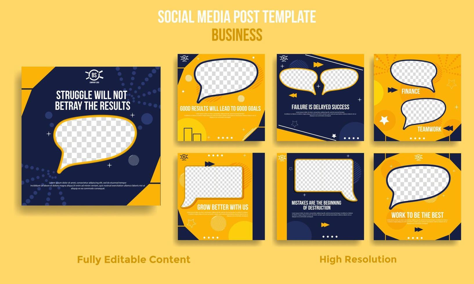 social media business template vector