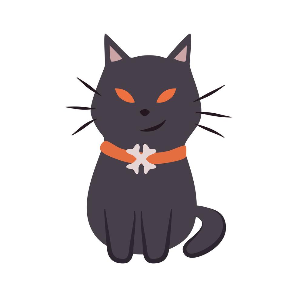 Halloween Cat Character Design vector