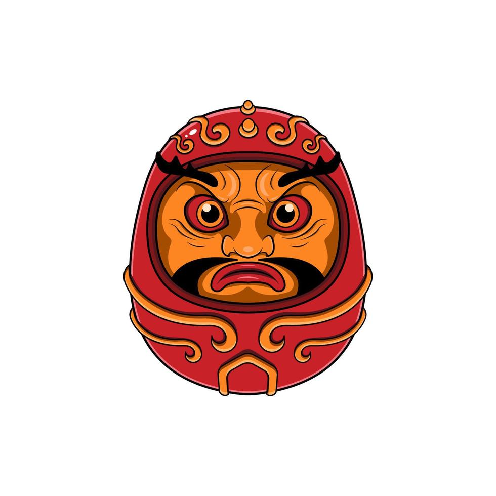 The Daruma Japanese Doll Ornamnets Silhouette 3286970 Vector