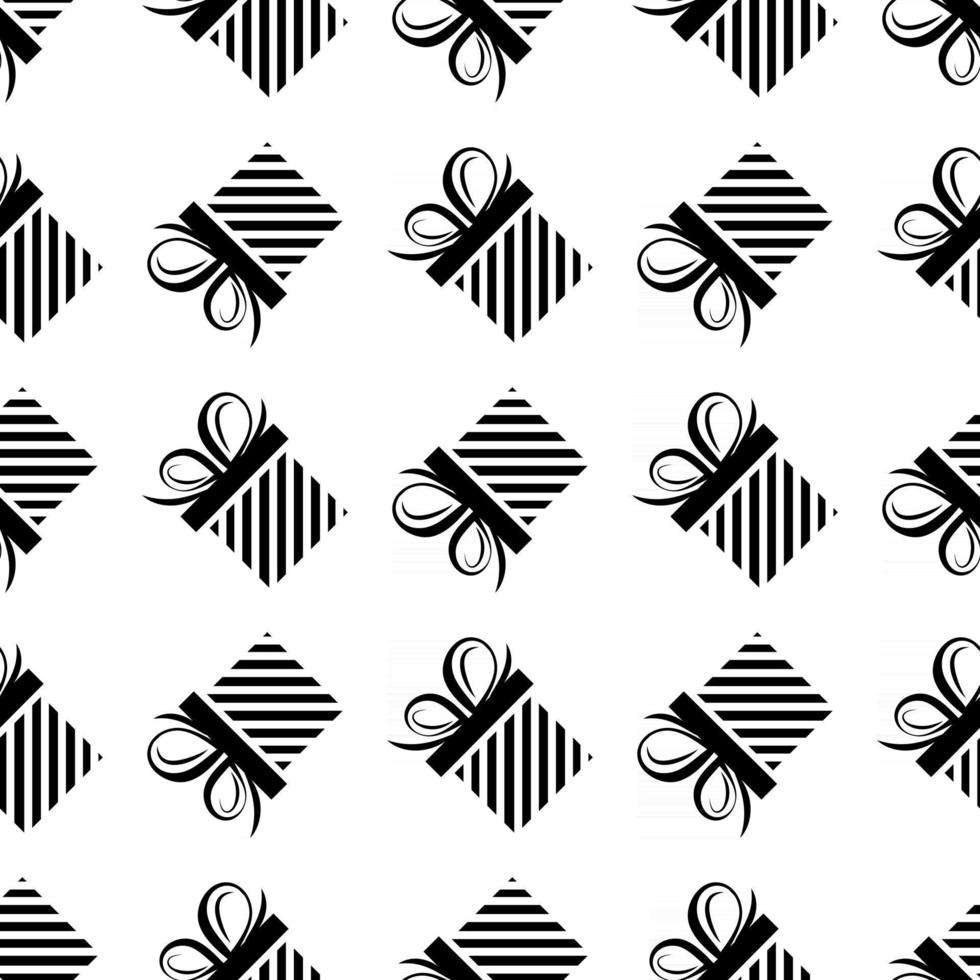 Seamless pattern of gift box vector