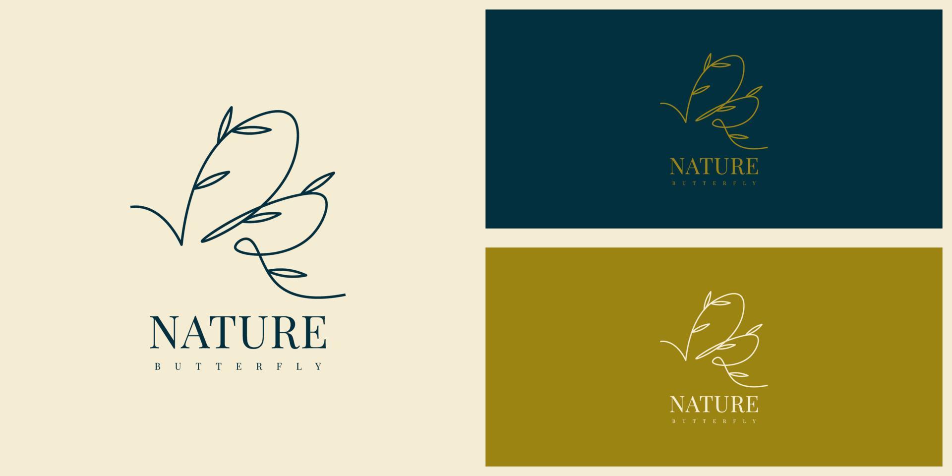 Nature leaf logo illustration template design vector
