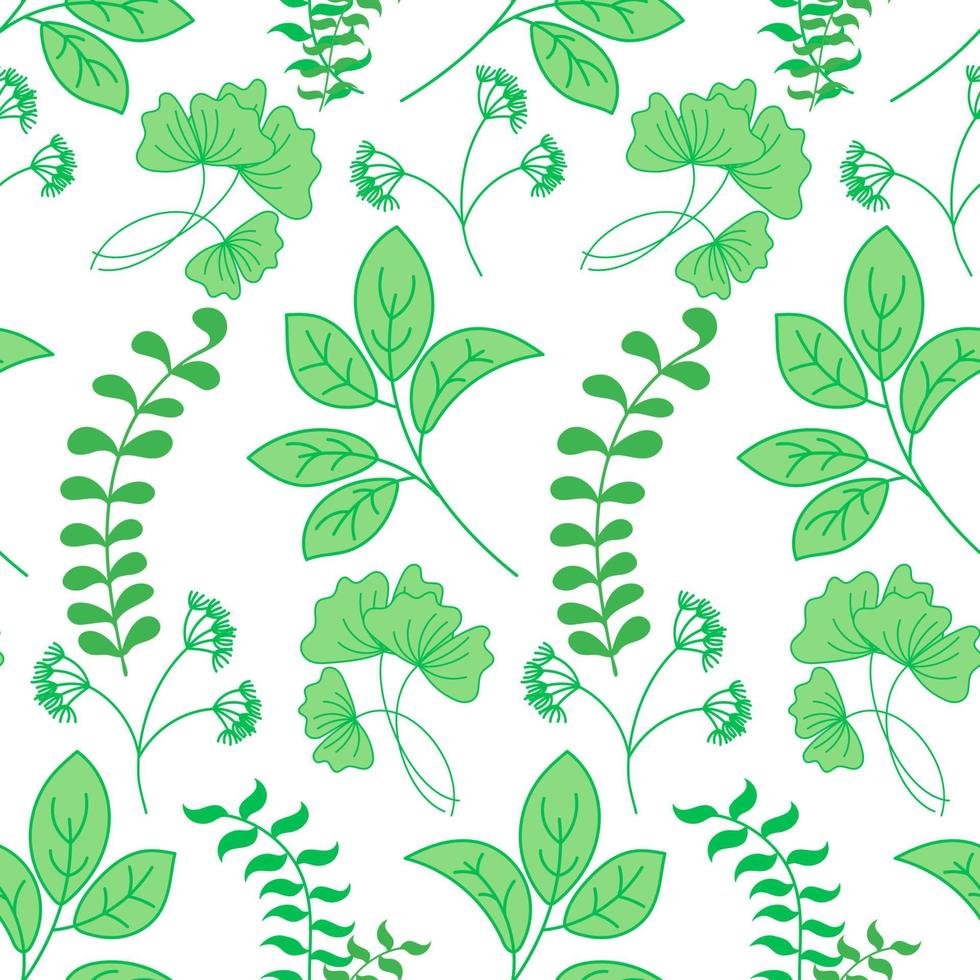 A pattern of leaves and branches vector