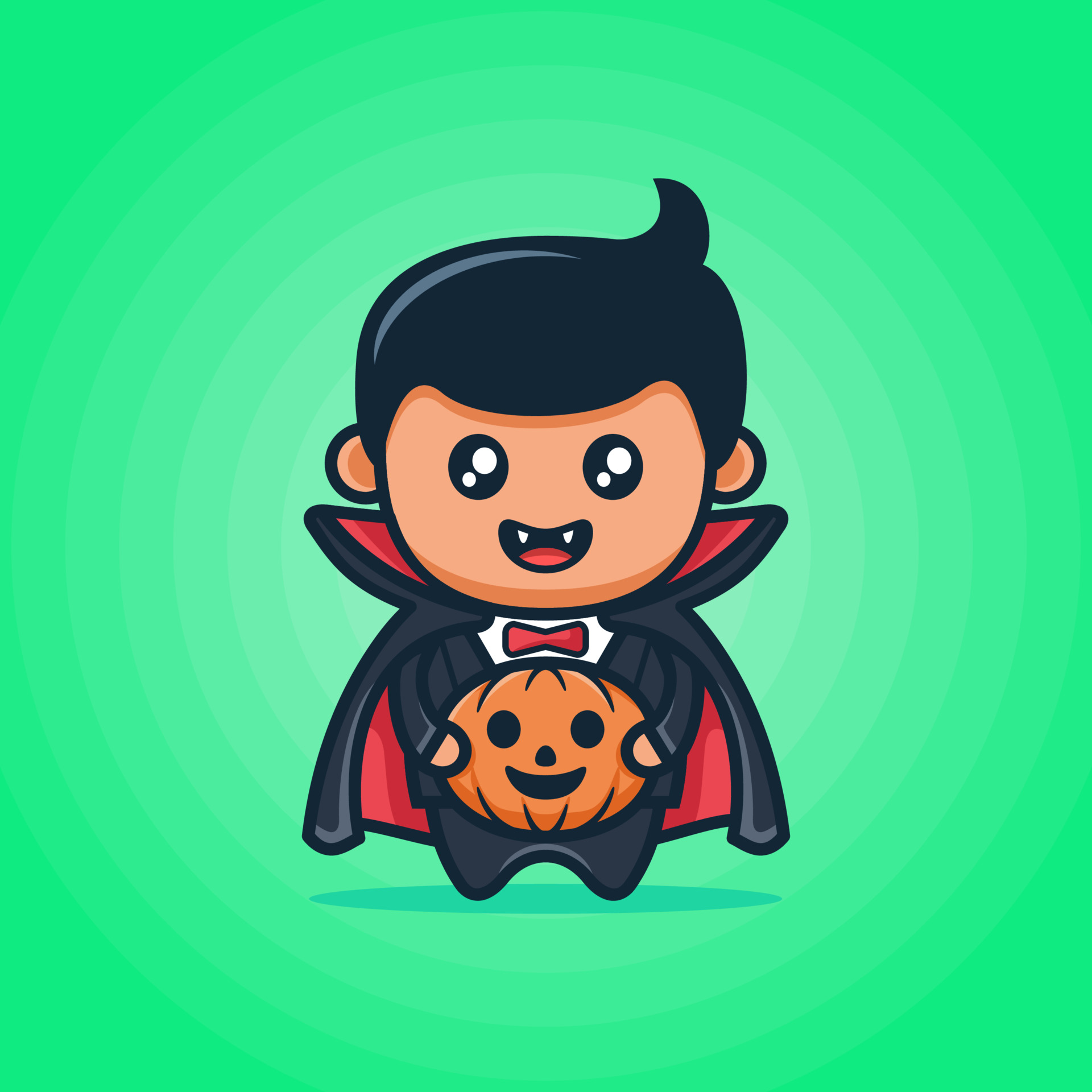 colorful cute vampire cartoon vector for halloween. 3484050 Vector Art at  Vecteezy