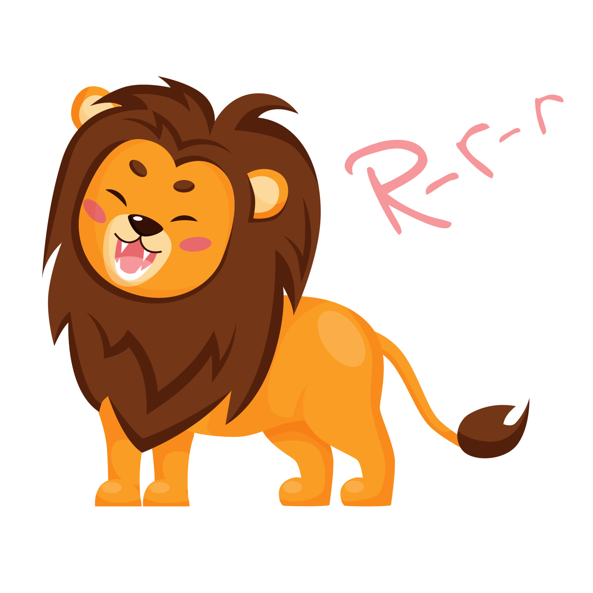 Lion Roaring Cartoon