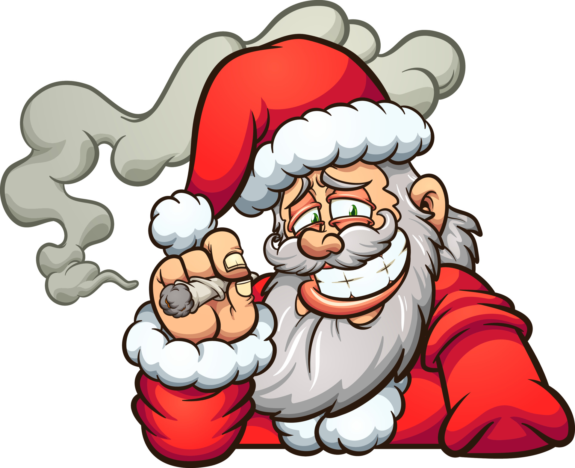 Smoking Santa Claus 3735181 Vector Art at Vecteezy