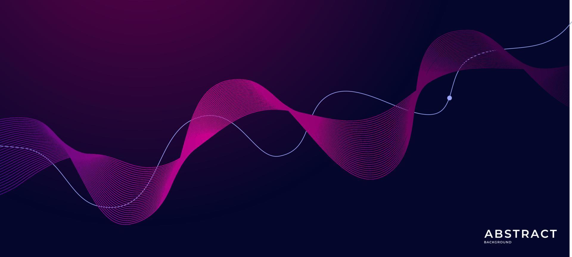 Fondo abstracto con ondas lineales dinámicas. ilustración vectorial en estilo plano minimalista vector