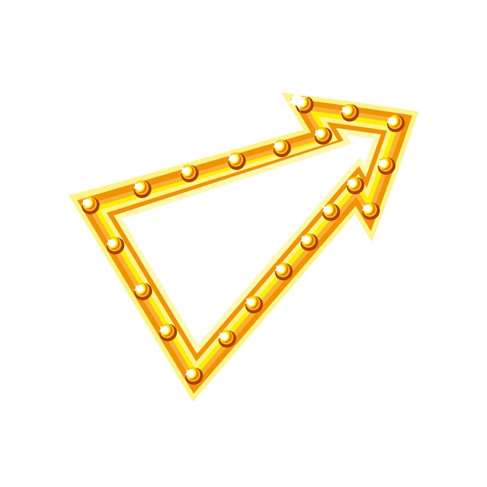 pointing arrow glowing vector