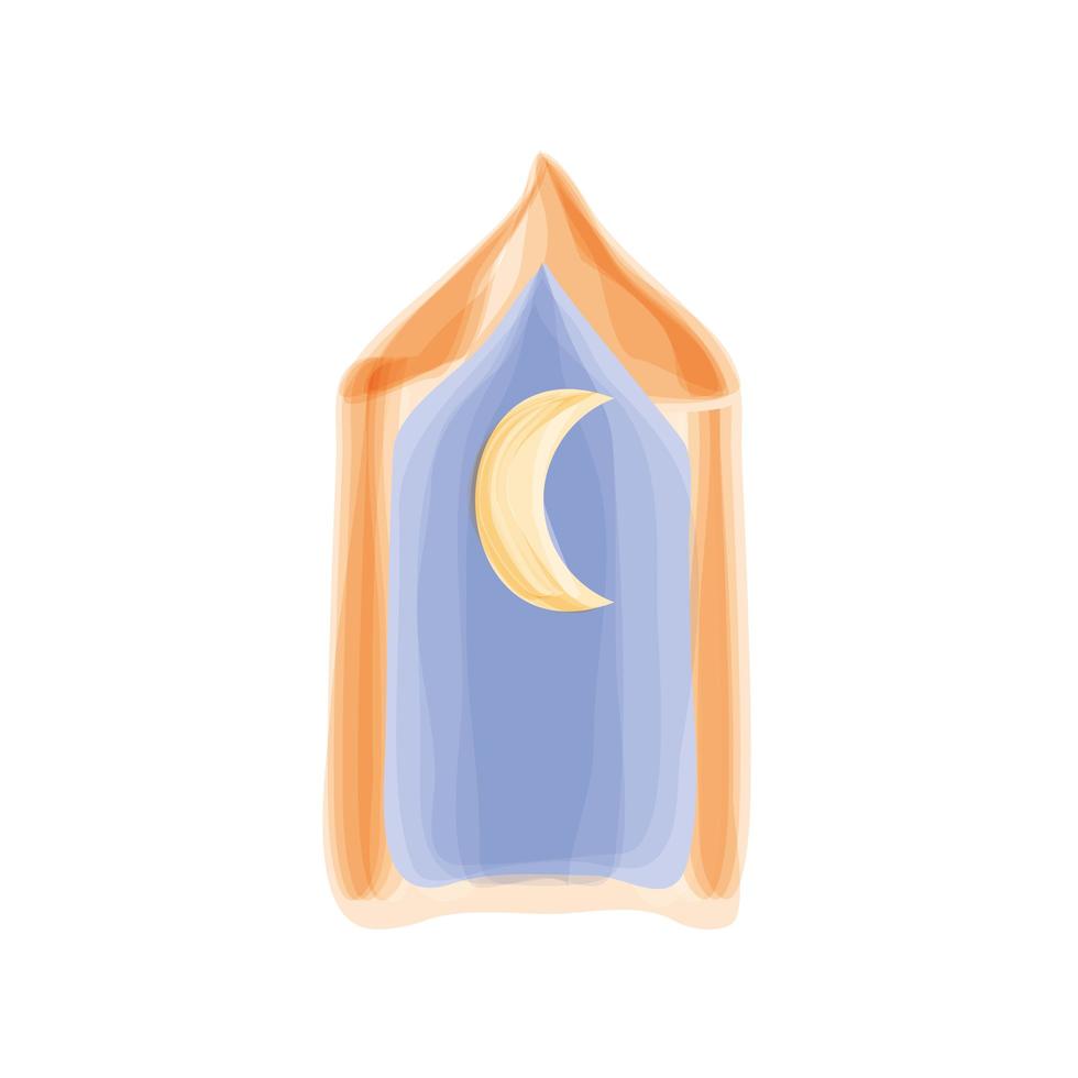 dibujo de la luna de la ventana vector