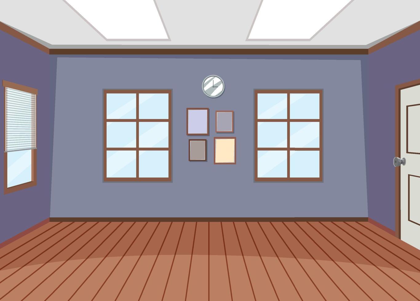 Empty room interior design vector
