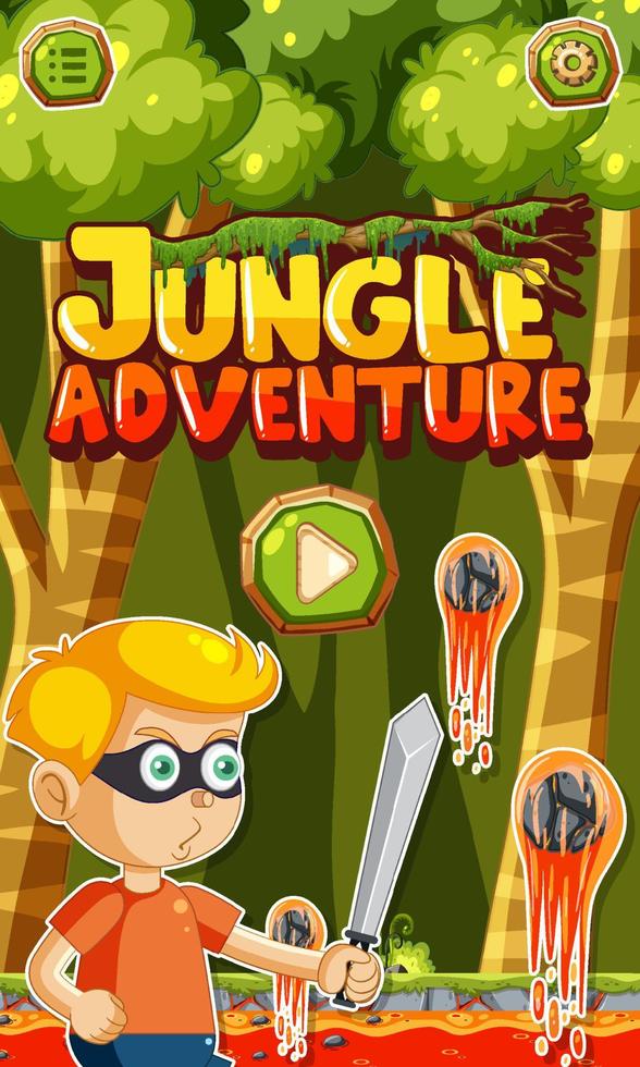 Jungle Adventure Game Poster Design vector