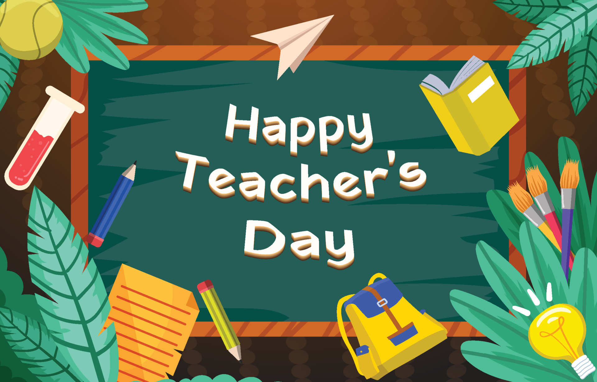 Happy Teachers Day Background 3736635 Vector Art at Vecteezy