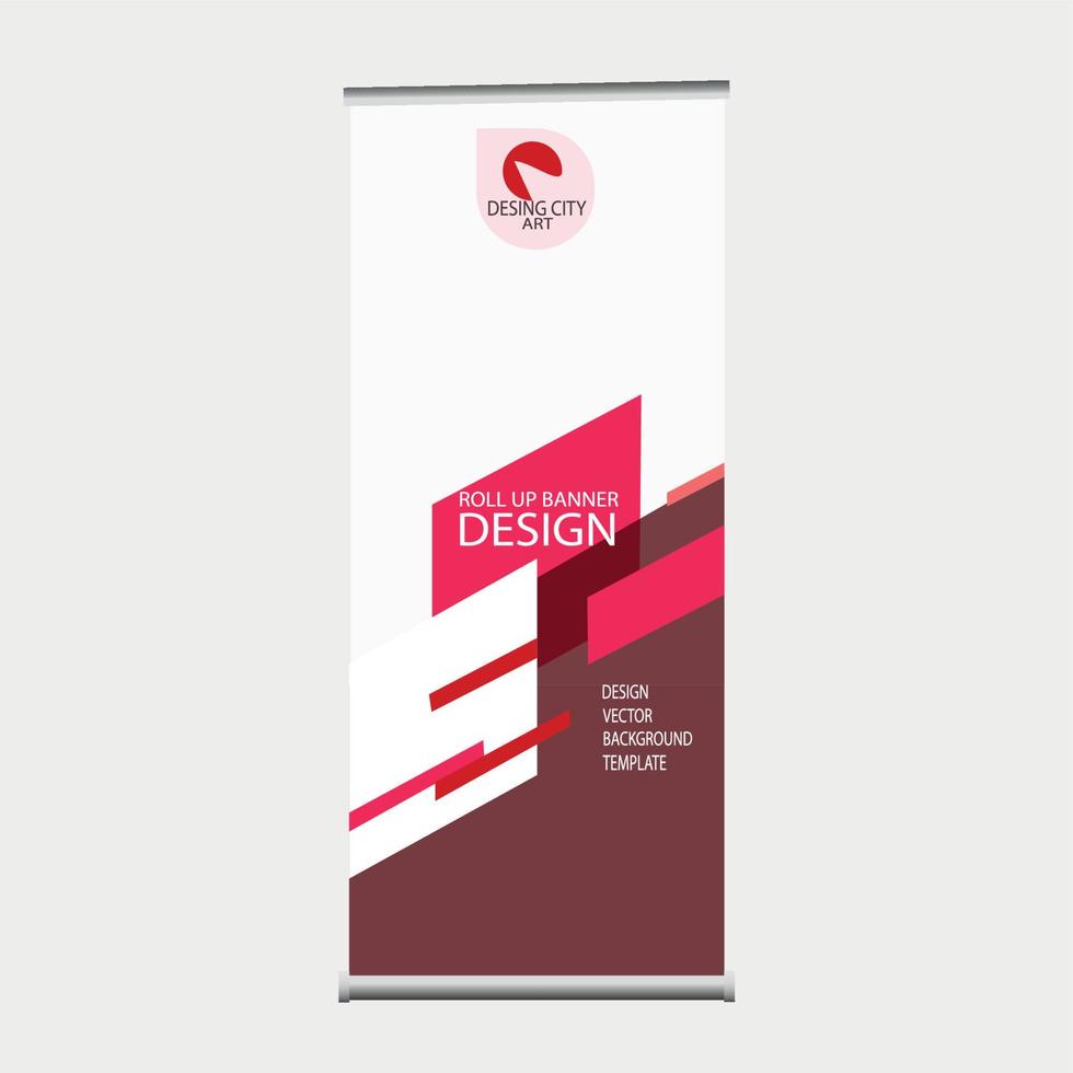 Roll up banner design vector template