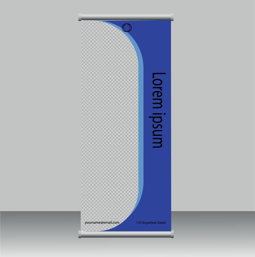 vector roll up banner