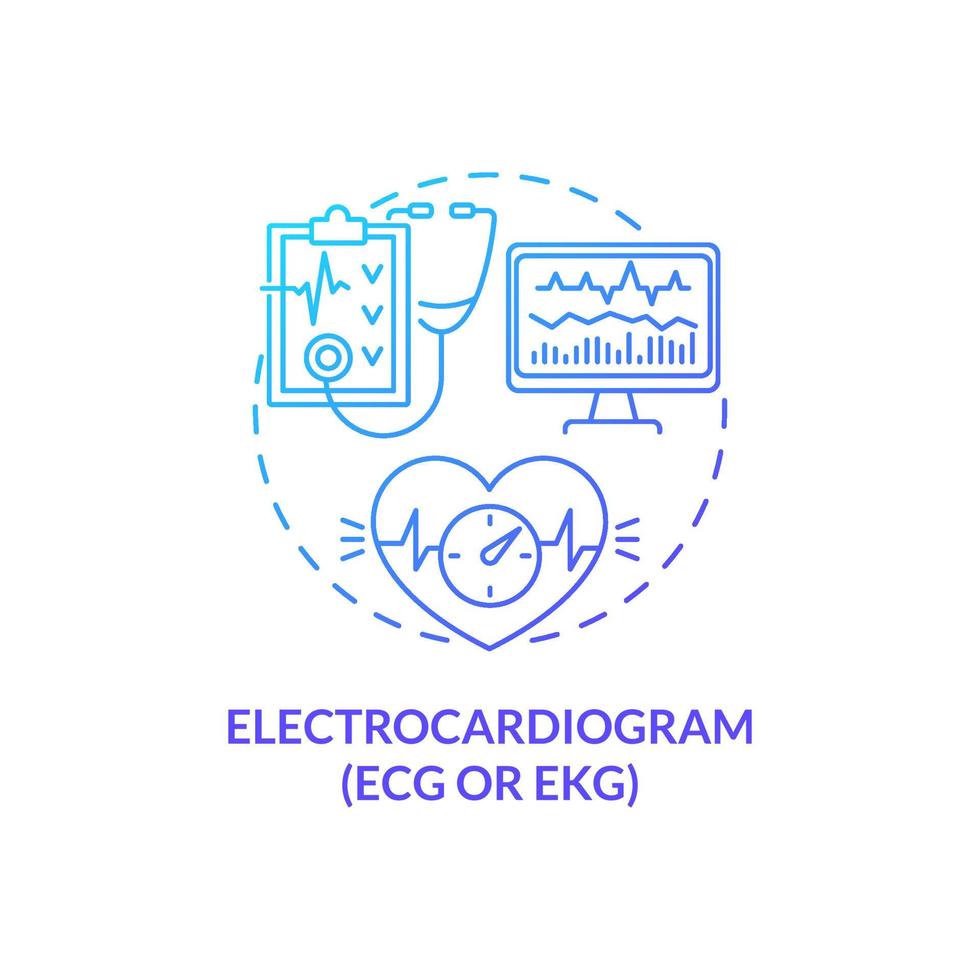 icono del concepto de electrocardiograma vector