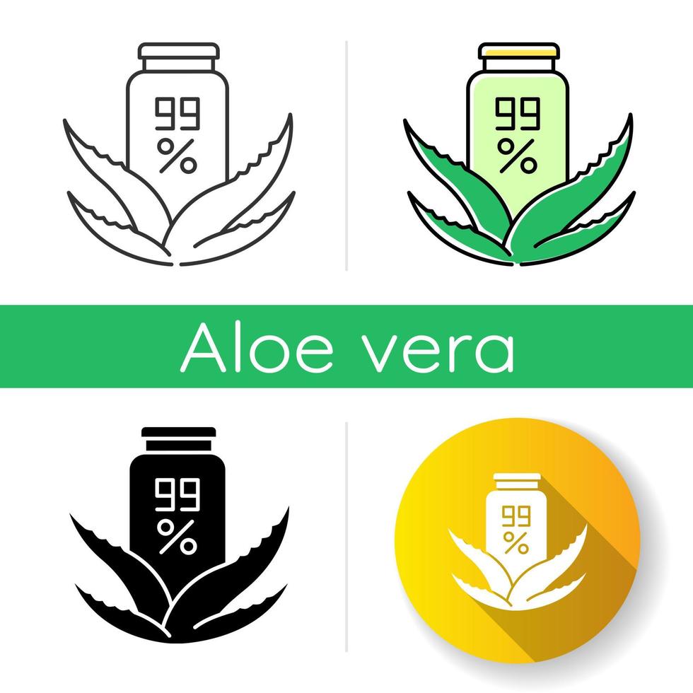 Pure organic wax icon. Skincare with medicinal herbs. Natural cream in jar. Plant based lotion. Healthy skincare. Salve, ointment. Linear black and RGB color styles. Isolated vector illustrations