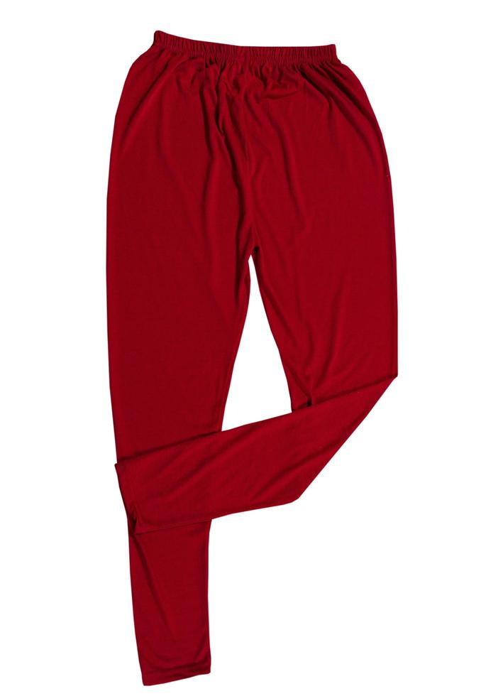 pantalones rojos aislados. leggins rojos aislados sobre fondo blanco. foto