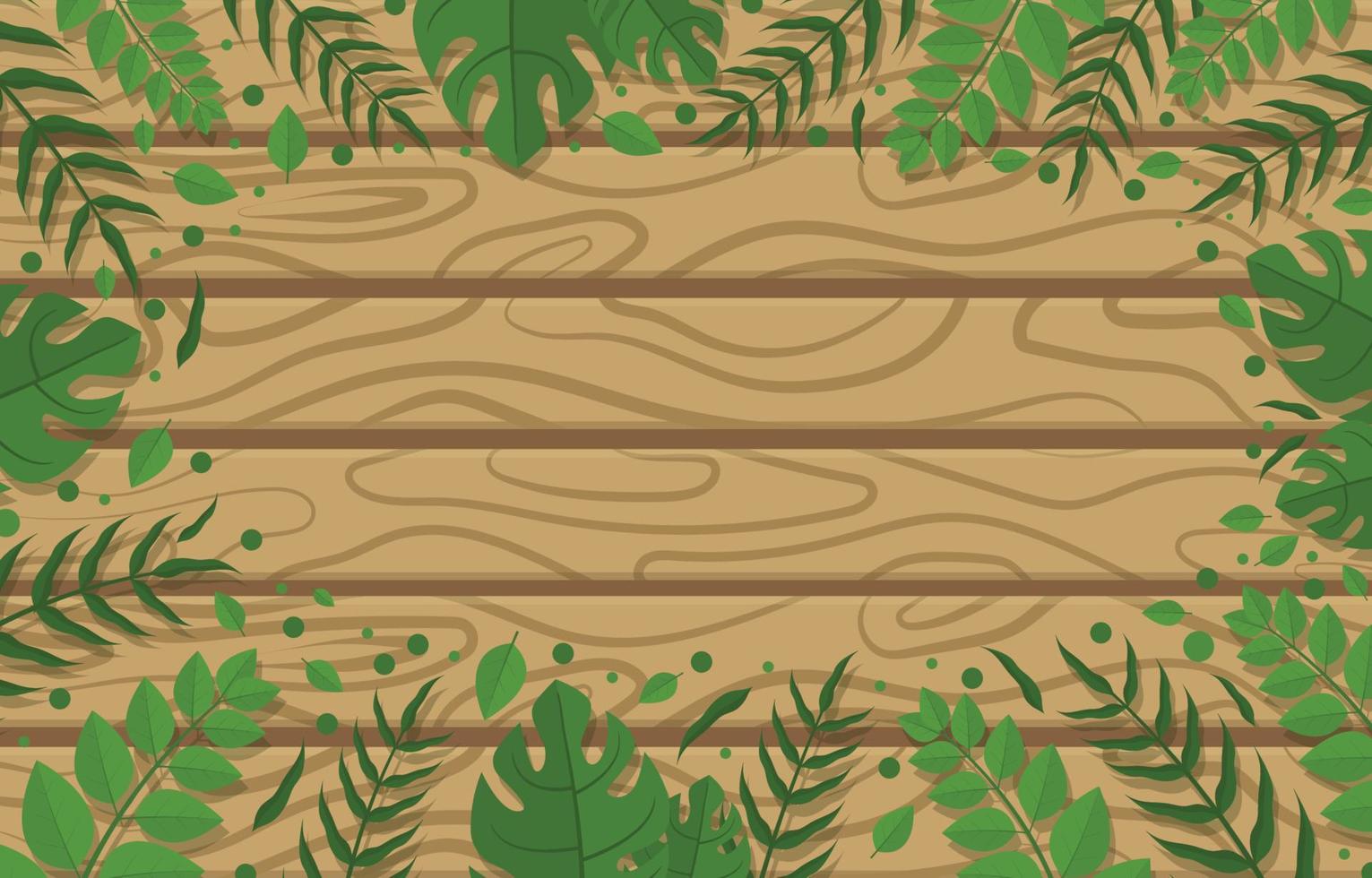 fondo de follajes de madera vector