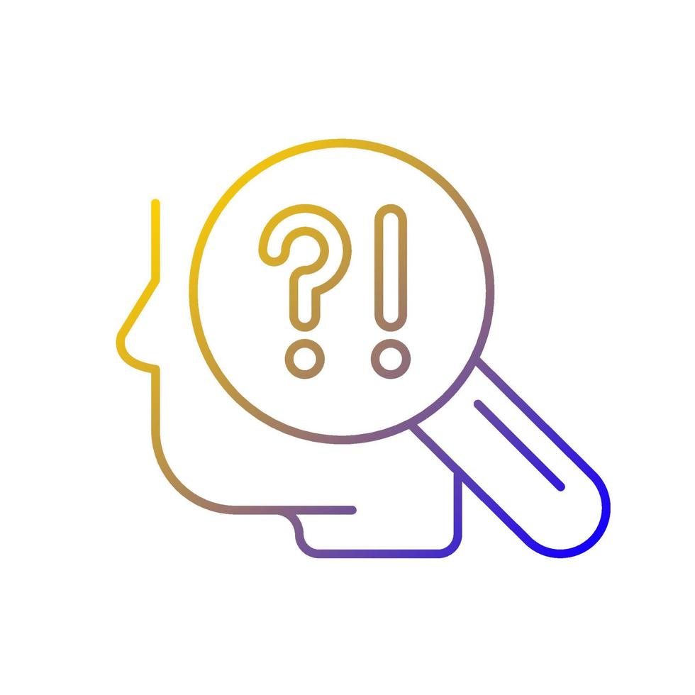 Self monitoring gradient linear vector icon