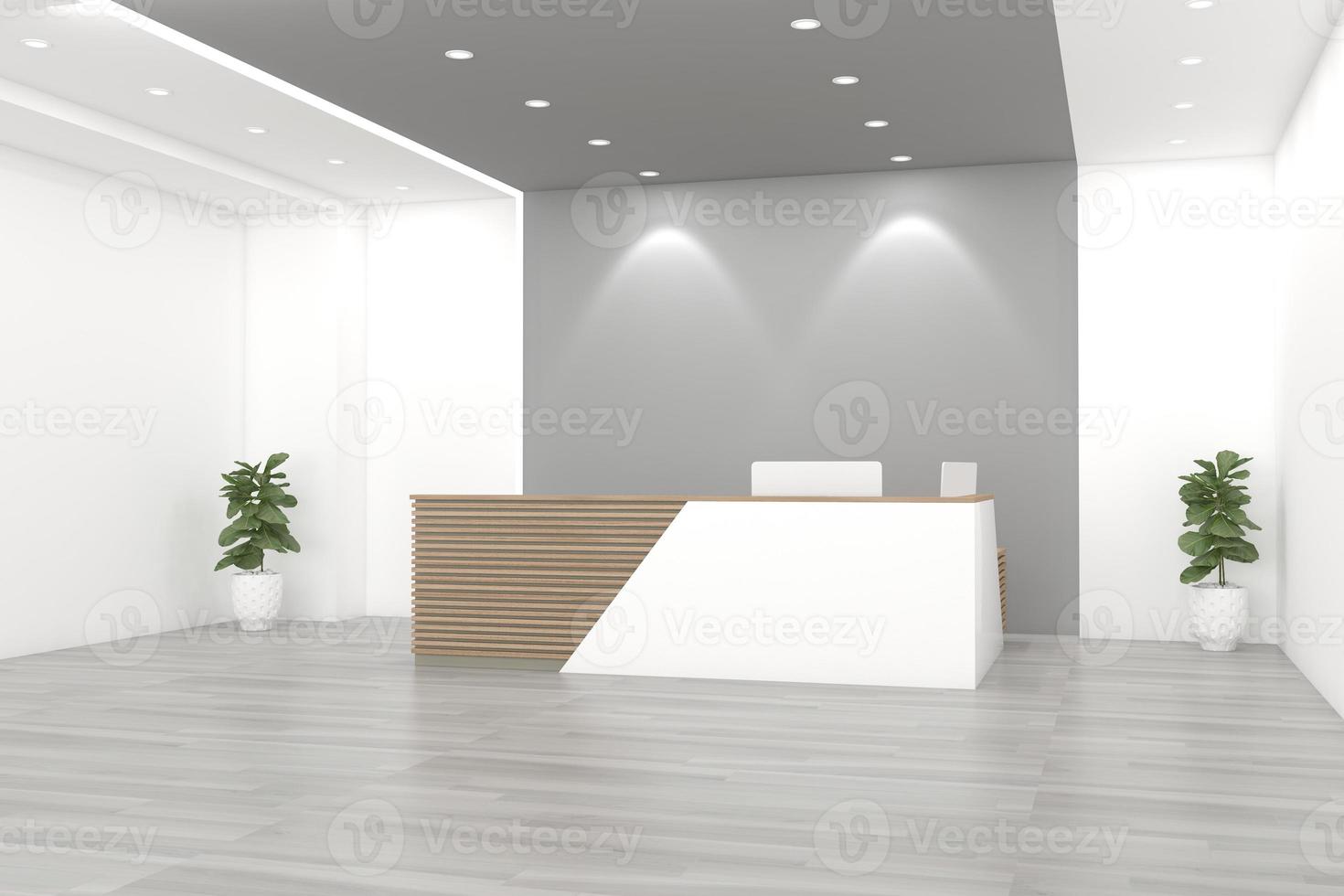 Office Reception Desk Mockup interior design photo