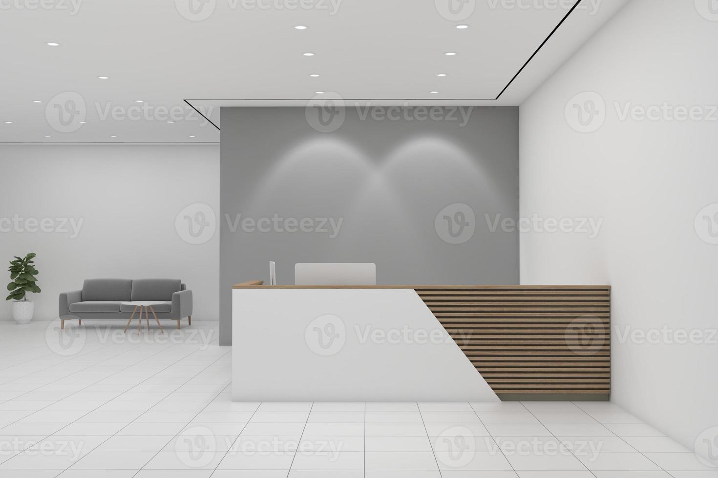 Office Reception Desk Mockup interior design photo