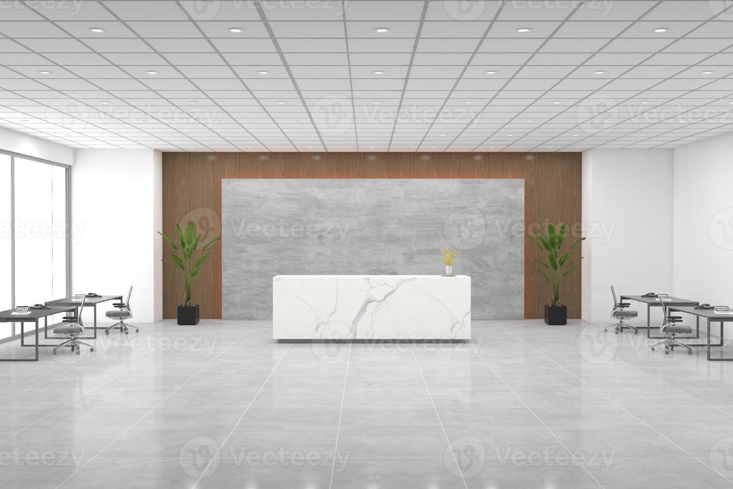 Office Reception Desk Mockup interior design photo