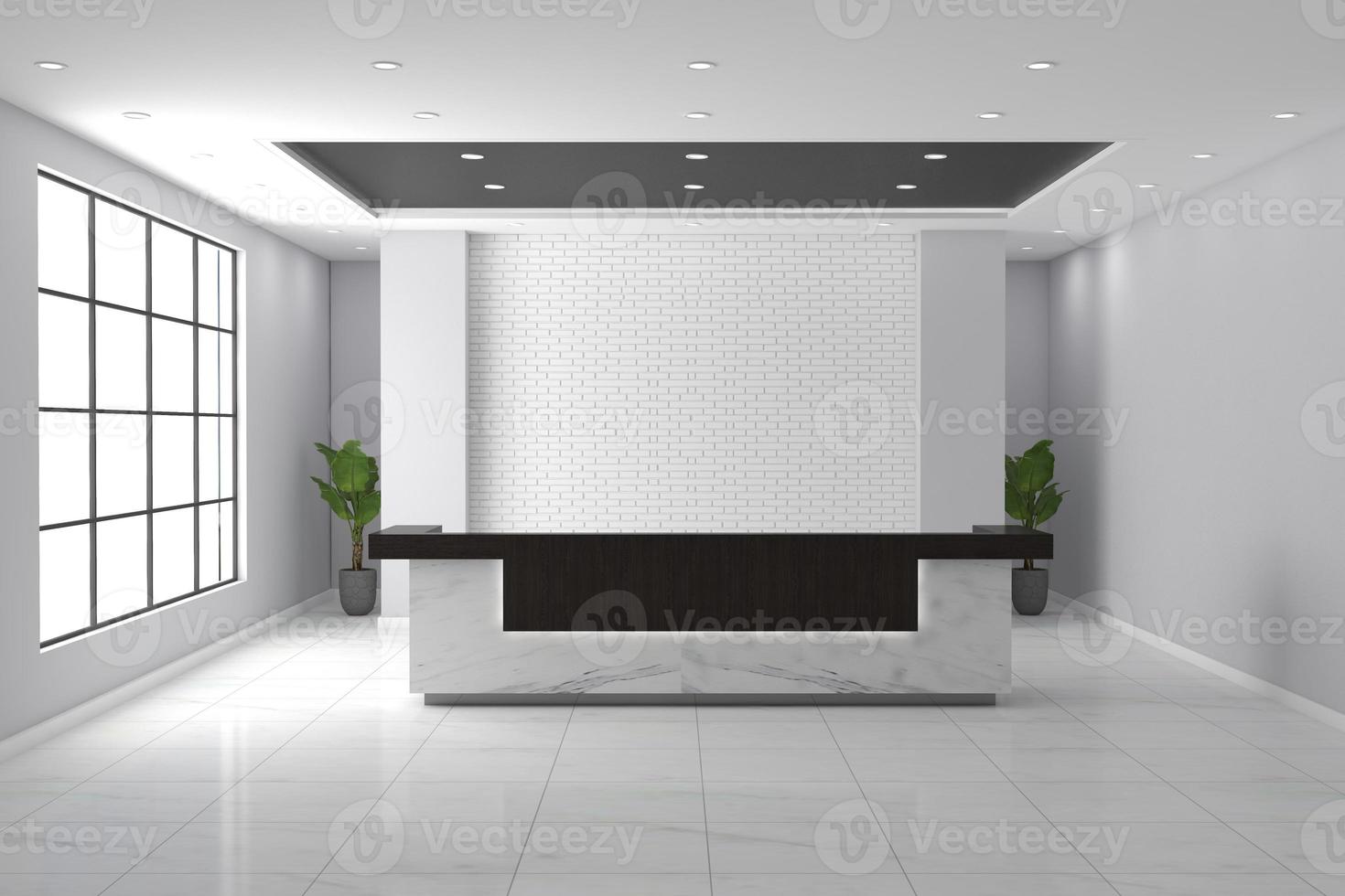 Office Reception Desk Mockup interior design photo