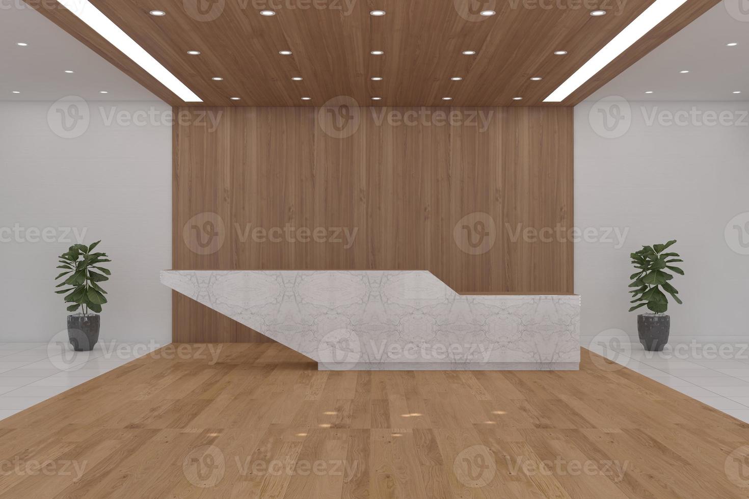 Office Reception Desk Mockup interior design photo