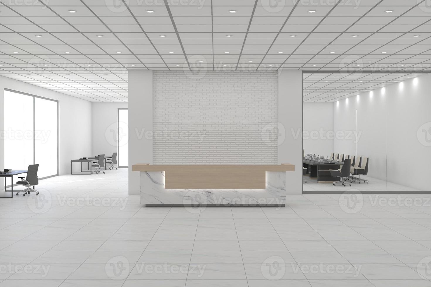 Office Reception Desk Mockup interior design photo