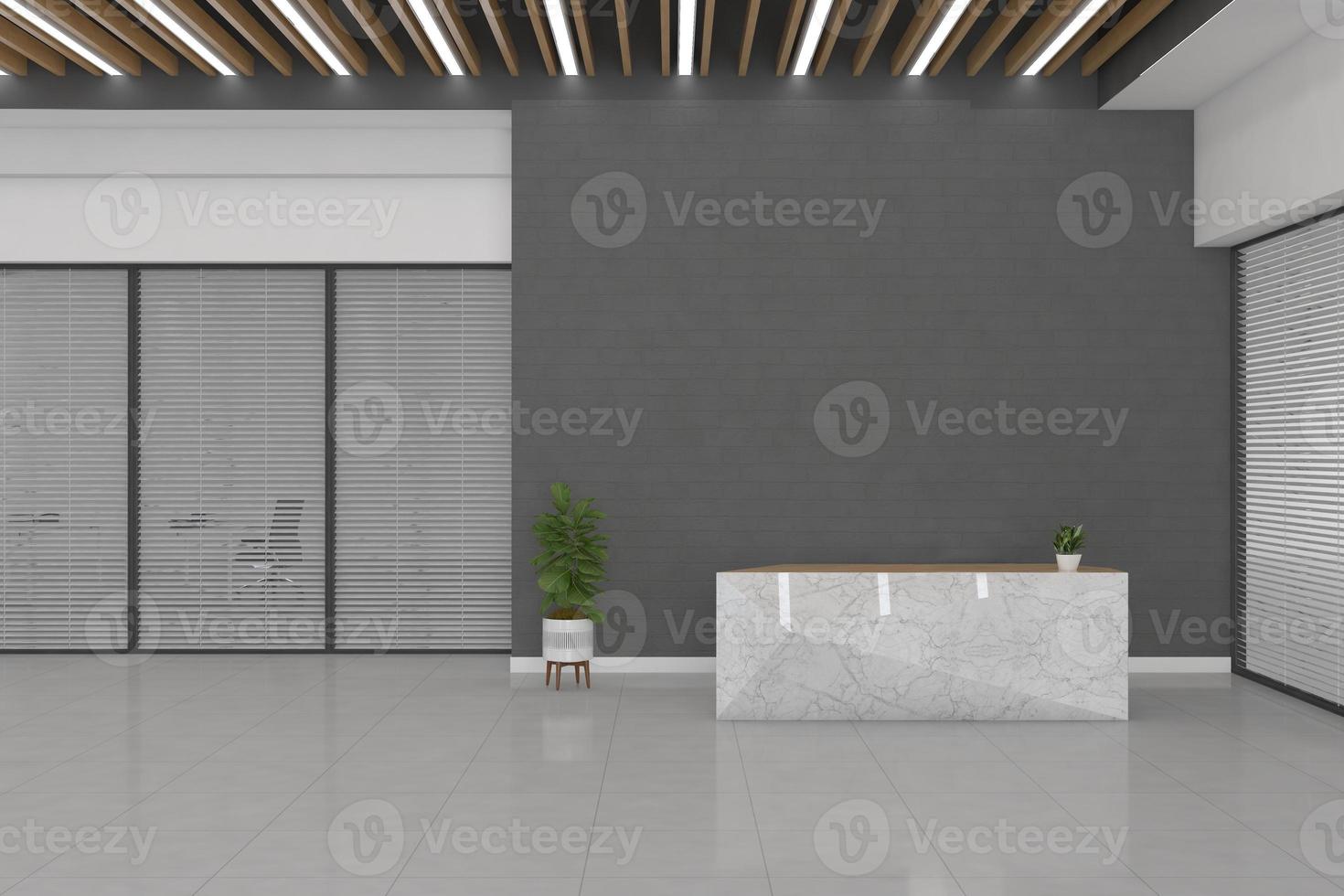 Office Reception Desk Mockup interior design photo
