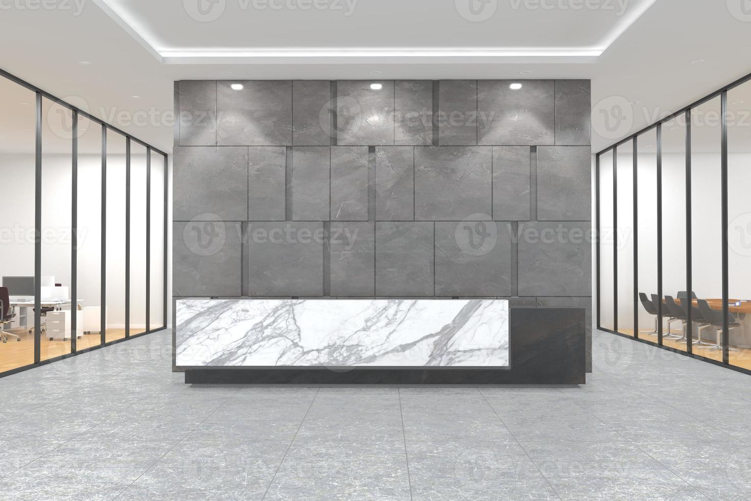 Office Reception Desk Mockup interior design photo