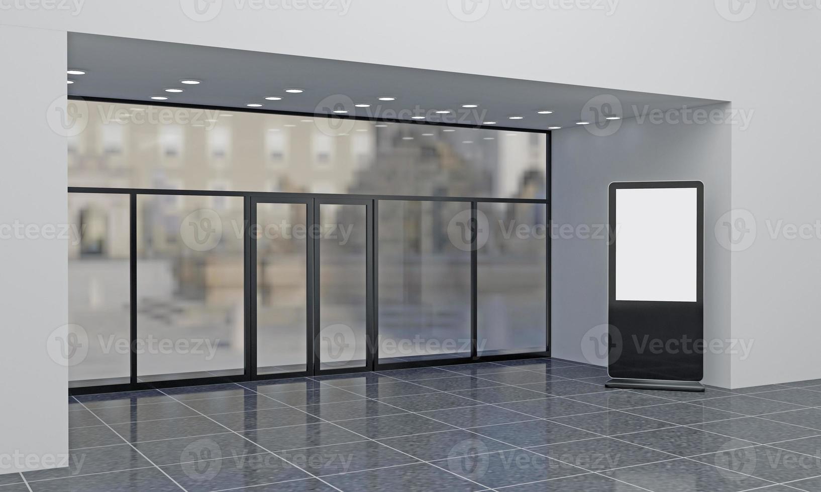 Totem and Kiosk Digital Signage 3d Rendered photo