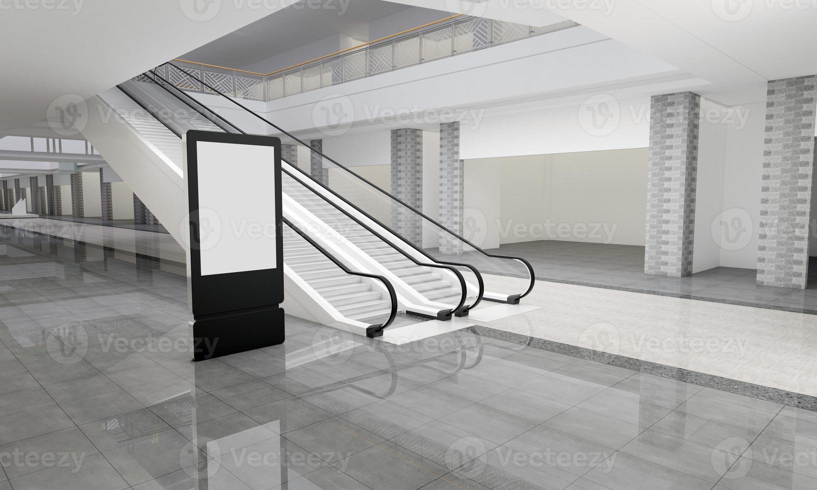 Totem and Kiosk Digital Signage 3d Rendered photo