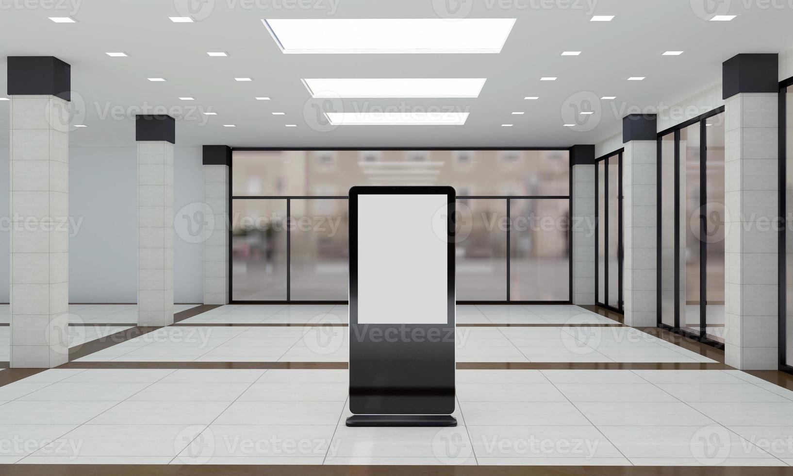 Totem and Kiosk Digital Signage 3d Rendered photo