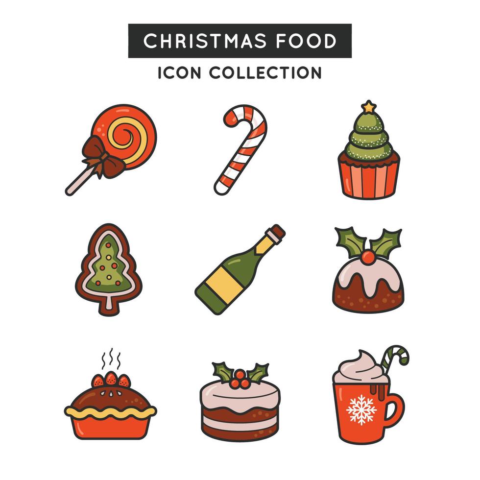 Deserts and Sweets Specially Made for Christmas Festival vector