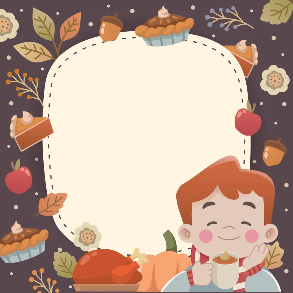 Thanksgiving Background Template vector