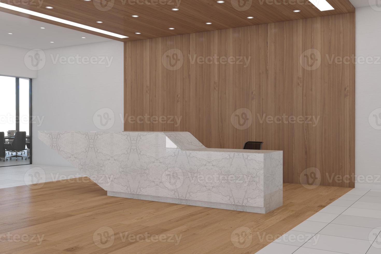 Office Reception Desk Mockup interior design photo