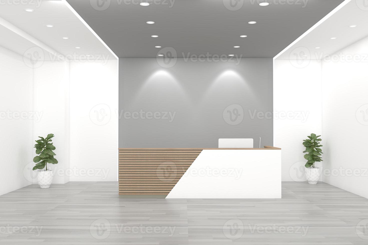 Office Reception Desk Mockup interior design photo
