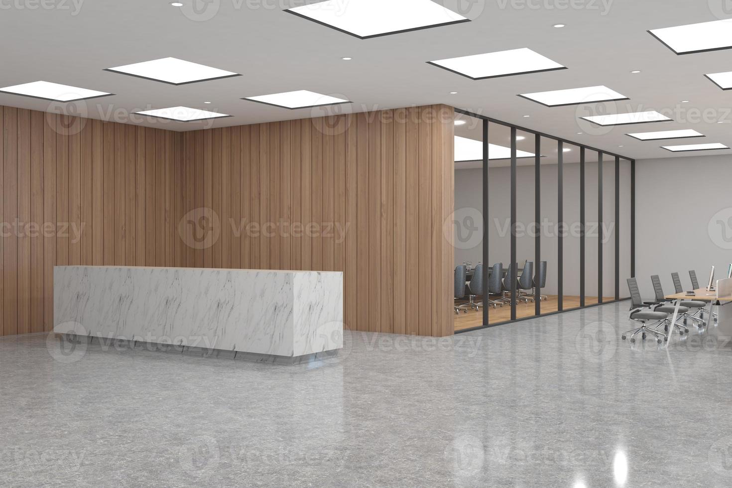 Office Reception Desk Mockup interior design photo