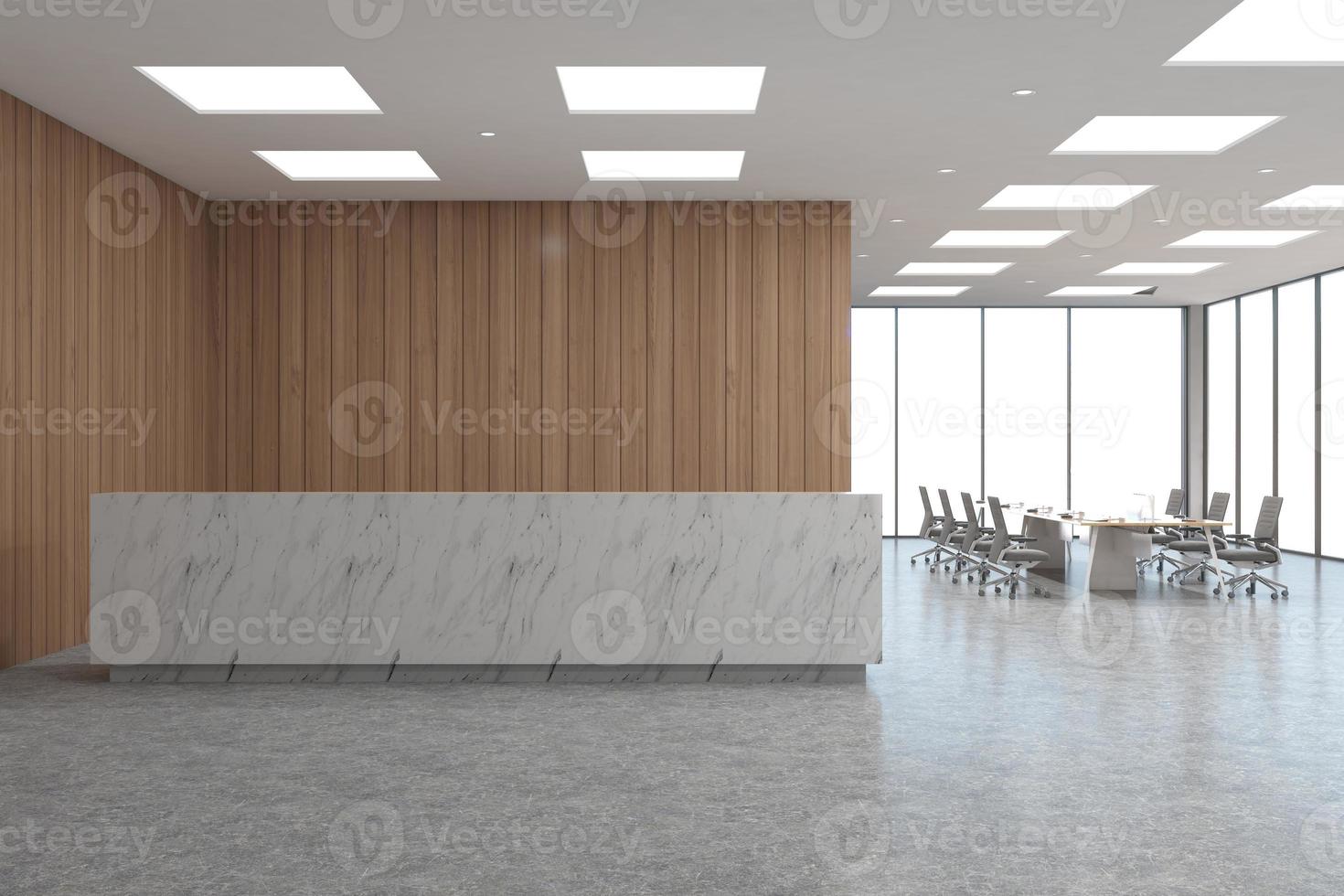 Office Reception Desk Mockup interior design photo