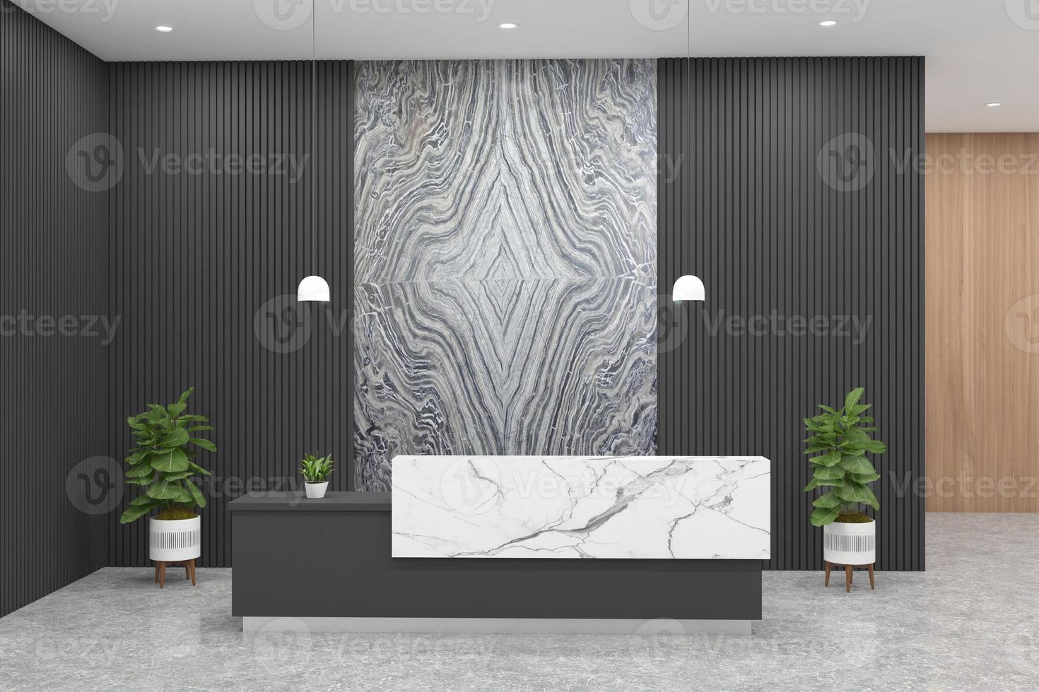 Office Reception Desk Mockup interior design photo