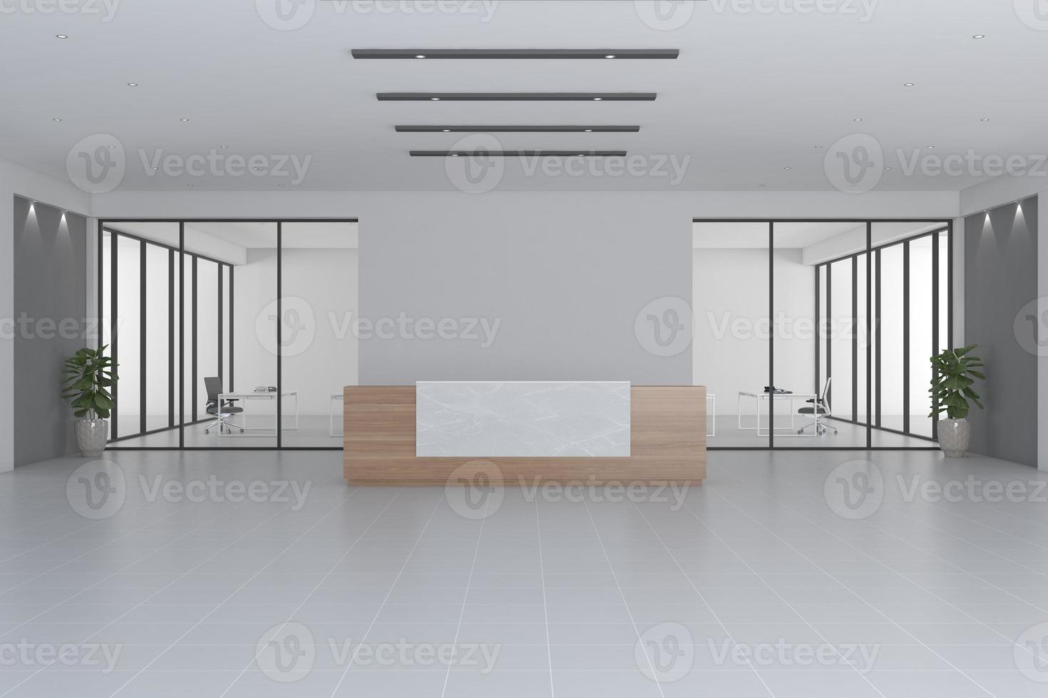 Office Reception Desk Mockup interior design photo