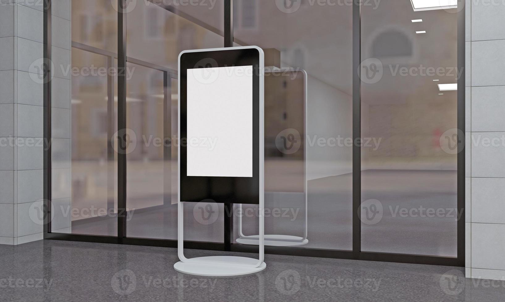 Totem and Kiosk Digital Signage 3d Rendered photo
