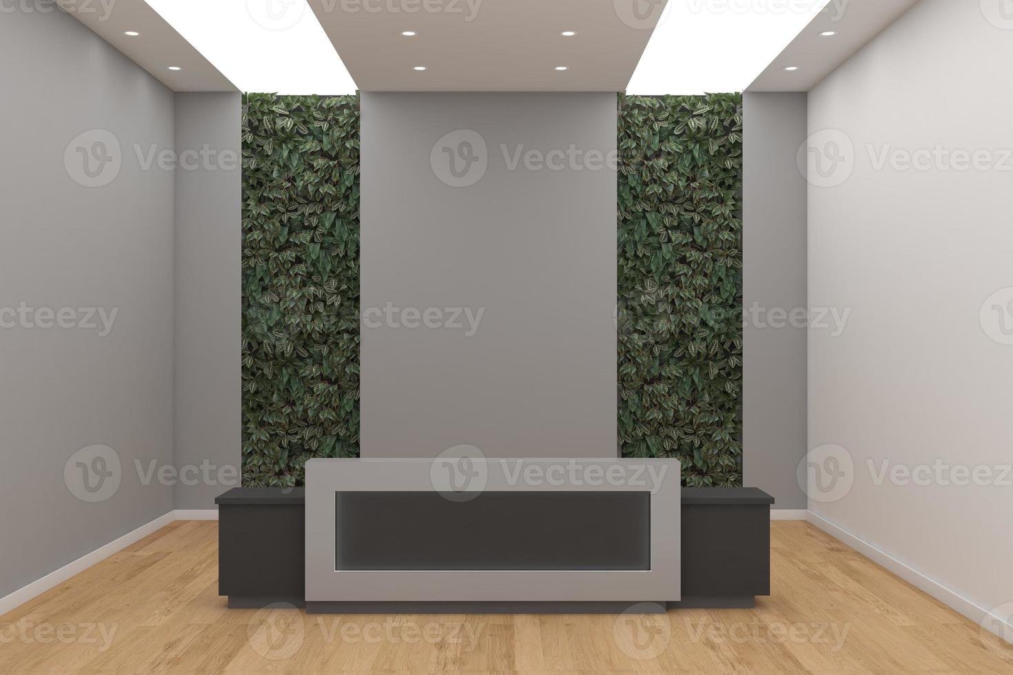 Office Reception Desk Mockup interior design photo