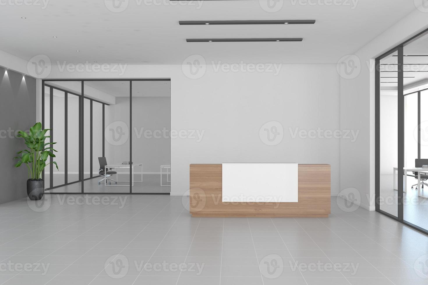 Office Reception Desk Mockup interior design photo