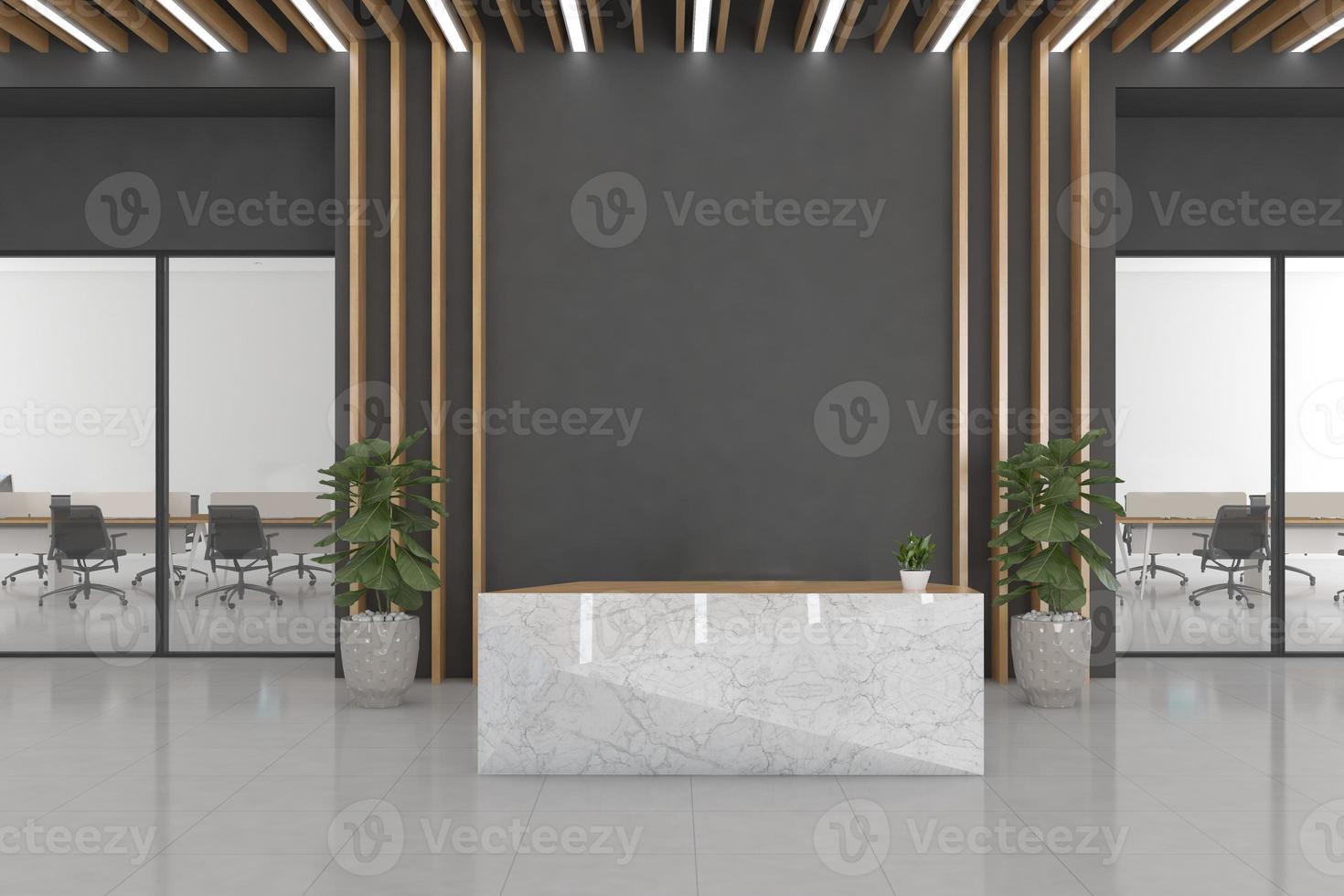 Office Reception Desk Mockup interior design photo