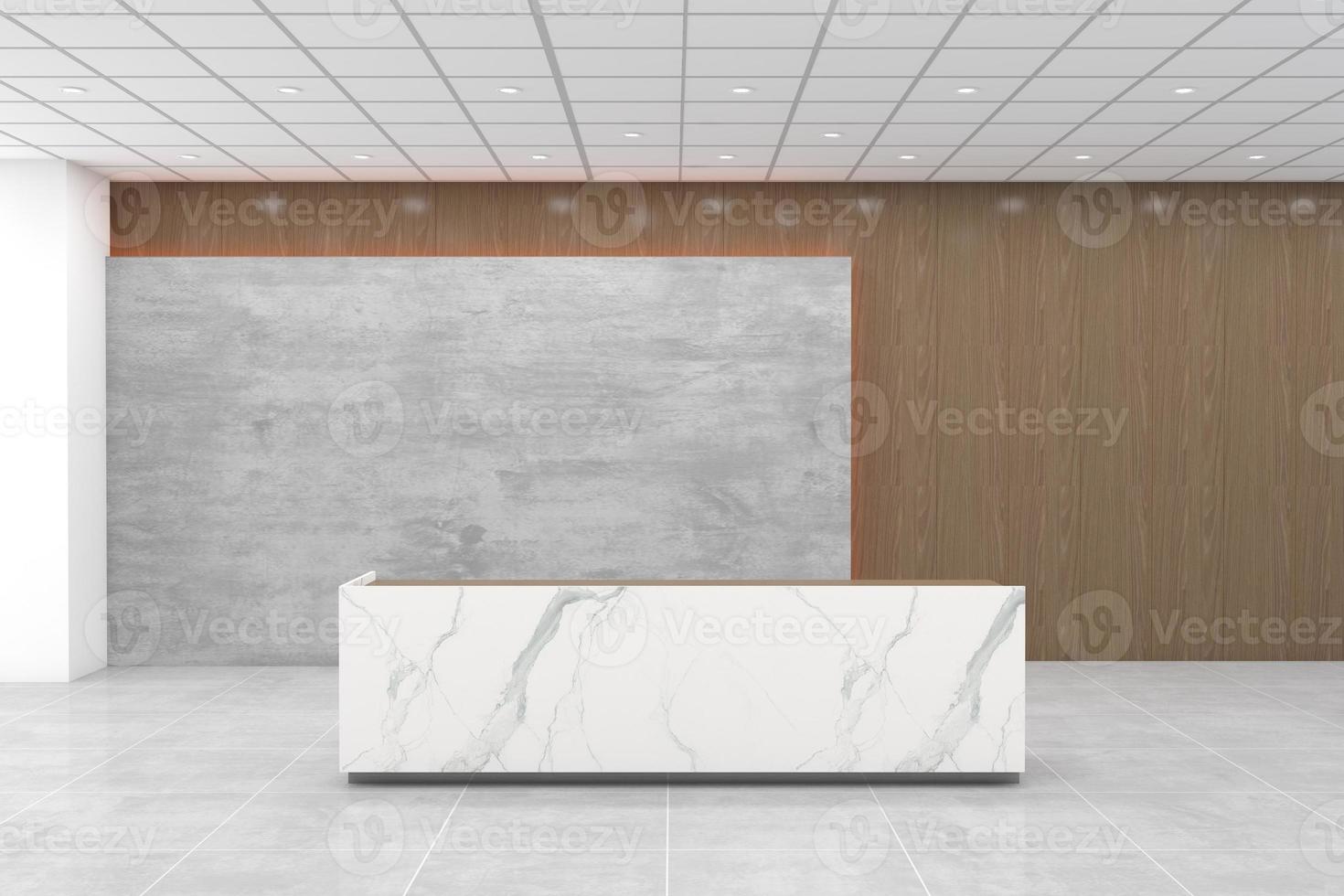 Office Reception Desk Mockup interior design photo