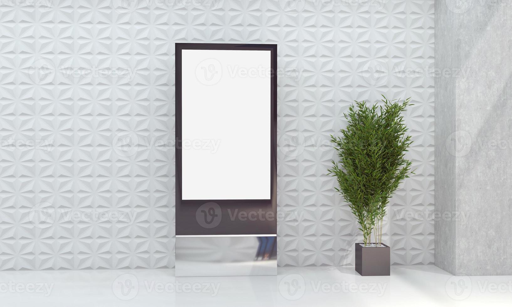 Totem and Kiosk Digital Signage 3d Rendered photo