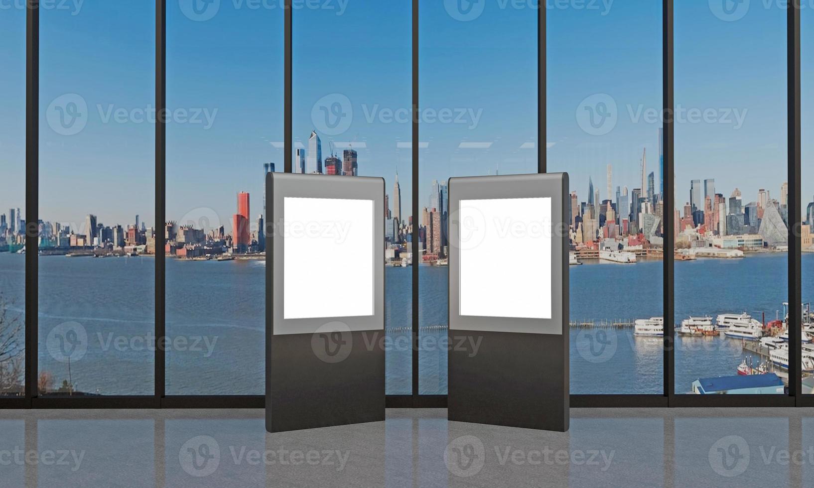 Totem and Kiosk Digital Signage 3d Rendered photo